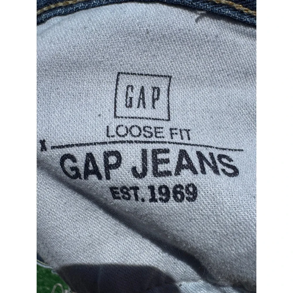 Gap 1969 Loose Fit Mens Jeans 38x32 Medium Wash Blue 100% Cotton Denim